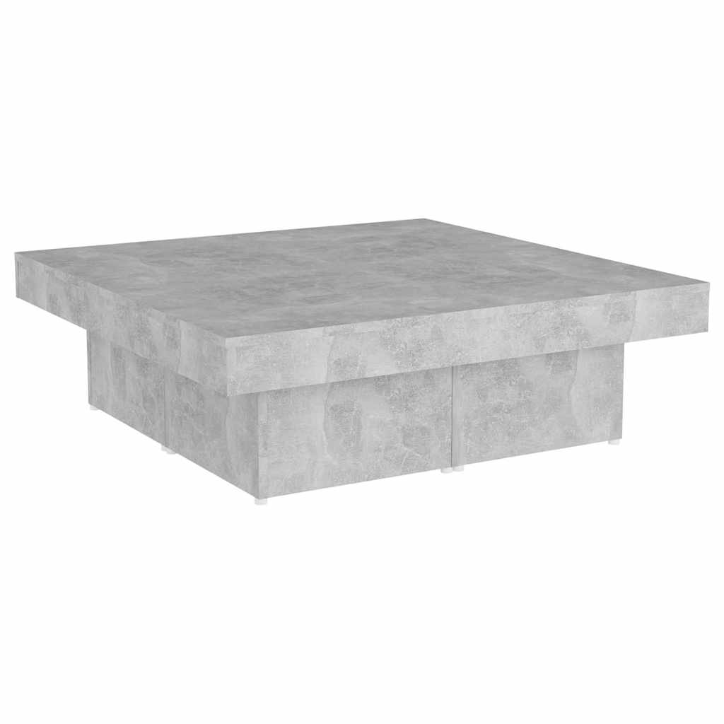 vidaXL Coffee Table | Concrete Grey | Engineered Wood | 90 x 90 x 28 cm | Modern 2