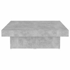 vidaXL Coffee Table | Concrete Grey | Engineered Wood | 90 x 90 x 28 cm | Modern 6