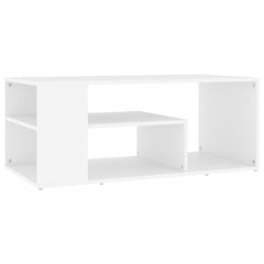 vidaXL Coffee Table | White | Engineered wood | 100x50x40 cm | Coffee Table 2