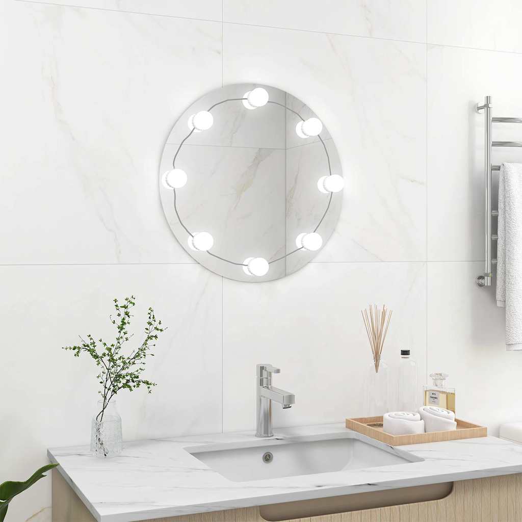 vidaXL Wall Mirror With Led Light | Silver | Glass, plastic | Medium 3