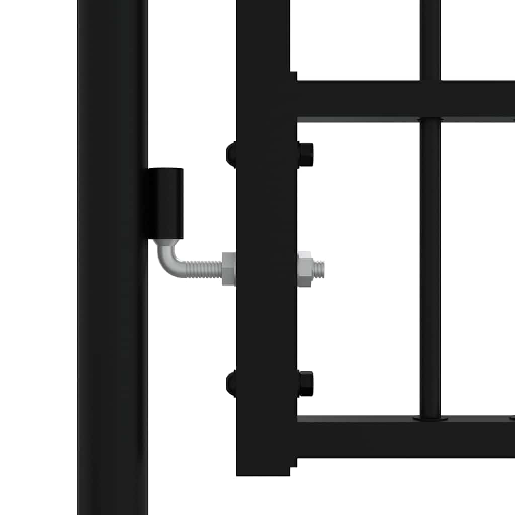 Fence Gate KAMPEN Spear Top Black Steel