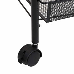 vidaXL 4-Tier Kitchen Trolley Black 46x26x85 cm Iron 6