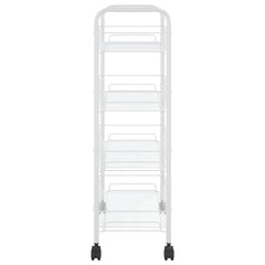 vidaXL 4-Tier Kitchen Trolley White 46x26x85 cm Iron 4