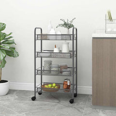 3-Tier Kitchen Trolley in Grey