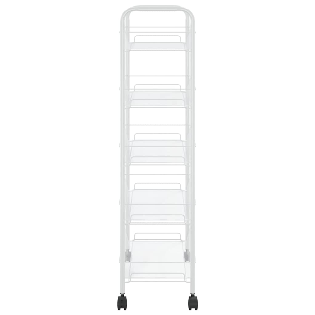 vidaXL 5-Tier Kitchen Trolley White 46x26x105 cm Iron 4