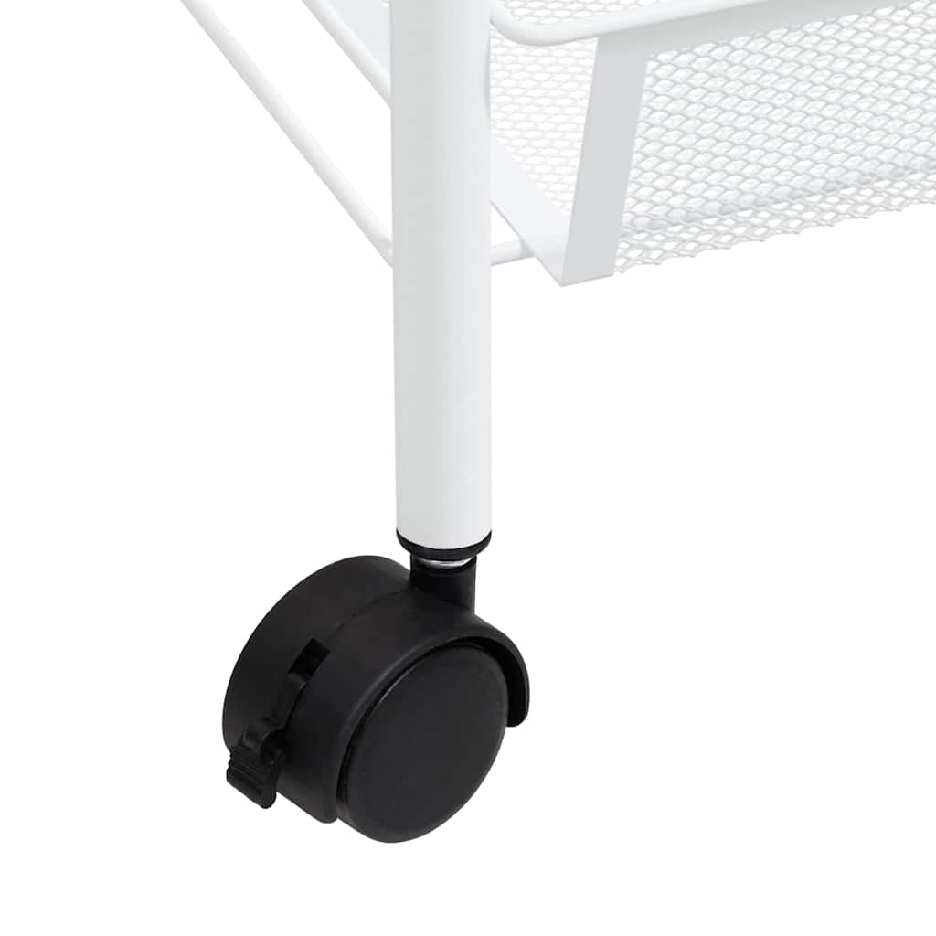 vidaXL 5-Tier Kitchen Trolley White 46x26x105 cm Iron 6