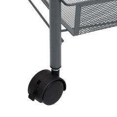 vidaXL 5-Tier Kitchen Trolley Grey 46x26x105 cm Iron 6