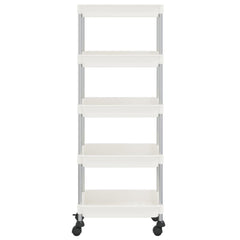 vidaXL 5-Tier Kitchen Trolley White 42x29x128 cm Iron and ABS 3