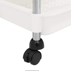 vidaXL 5-Tier Kitchen Trolley White 42x29x128 cm Iron and ABS 6