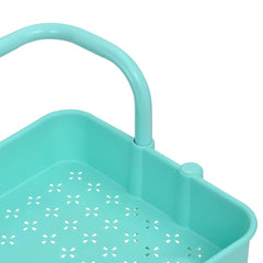 vidaXL 3-Tier Kitchen Trolley Turquoise 42x35x85 cm Iron and ABS 5
