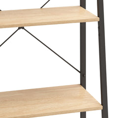 vidaXL Standing Shelf | Light Brown and Black | Engineered wood and Steel 6