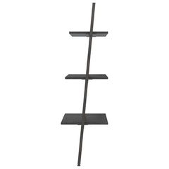 vidaXL Leaning Shelf | Black | Engineered wood, steel | 116 cm tall 4