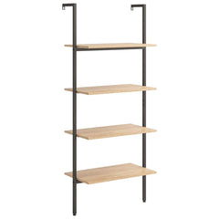 vidaXL Leaning Shelf | Light brown and black | Engineered wood, steel | Medium 2
