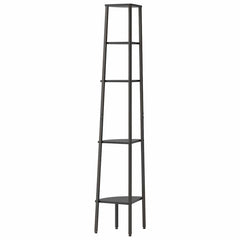 vidaXL Corner Shelf | Black | Engineered wood, steel 5