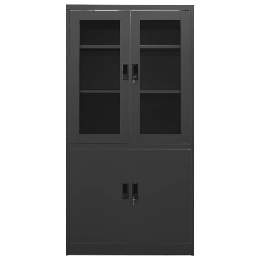 vidaXL Office Cabinet Anthracite 90x40x180 cm Steel 2