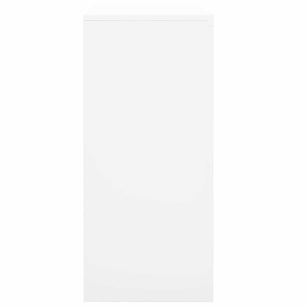 vidaXL Office Cabinet with Sliding Door White 90x40x90 cm Steel 4