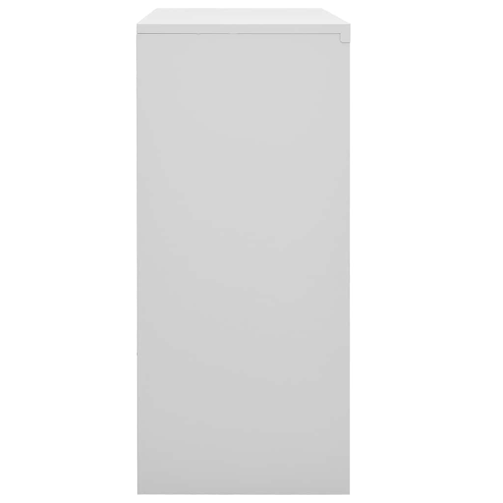 vidaXL Office Cabinet with Sliding Door Light Grey 90x40x90 cm Steel 4