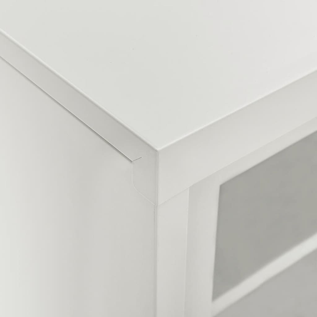vidaXL Sliding Door Cabinet Light Grey 90x40x90 cm Steel 6