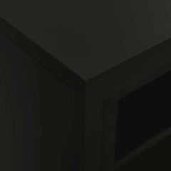vidaXL Sliding Door Cabinet Black 90x40x90 cm Steel 6