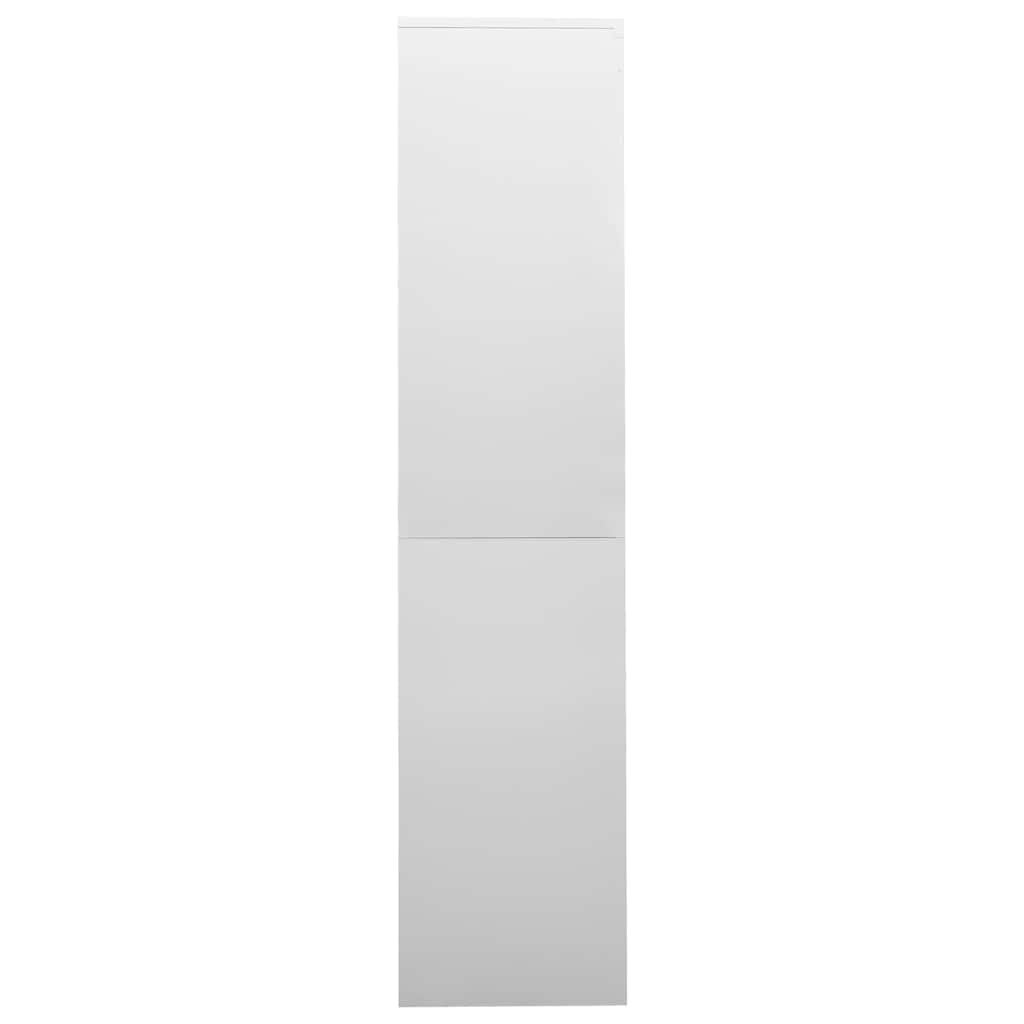 vidaXL Office Cabinet with Sliding Door Light Grey 90x40x180 cm Steel 5