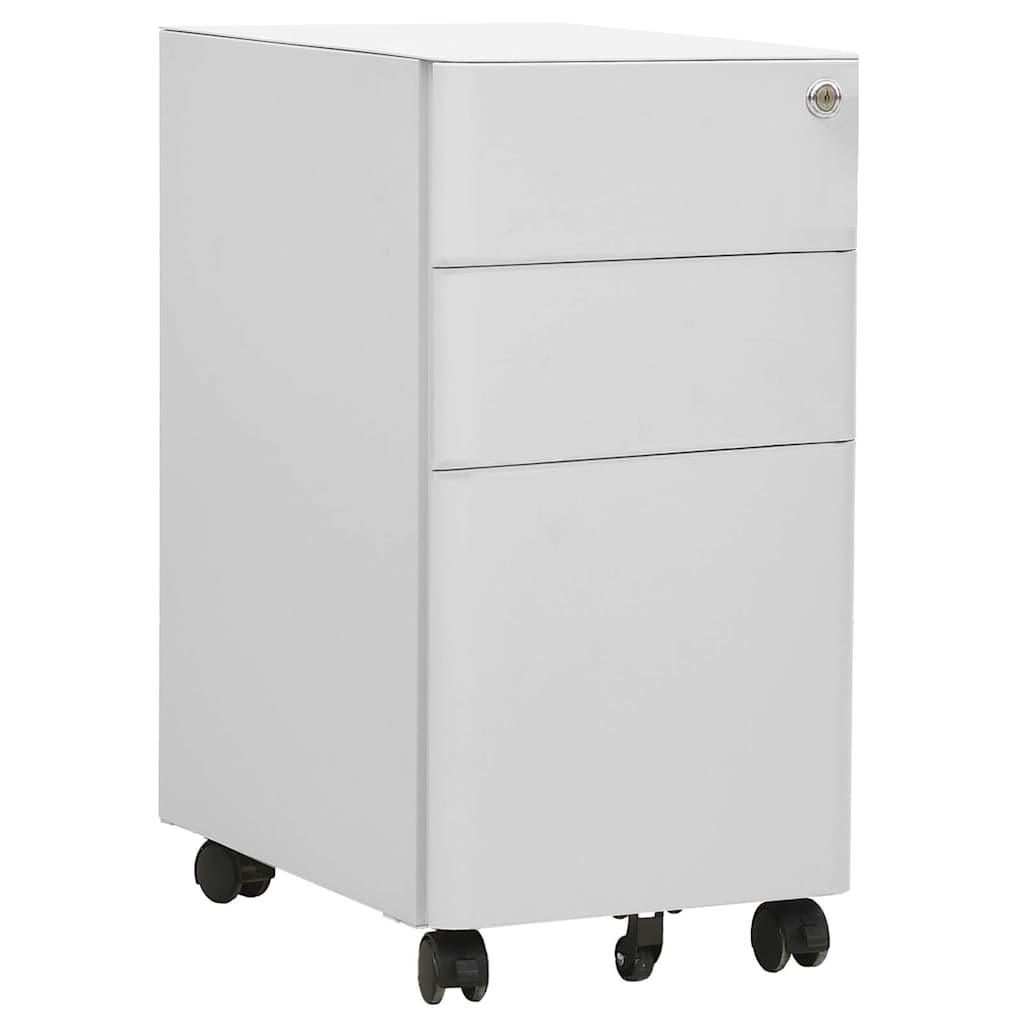 Mobile File Cabinet 30x45x59 cm Steel Light grey