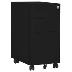 Mobile File Cabinet 30x45x59 cm Steel Black