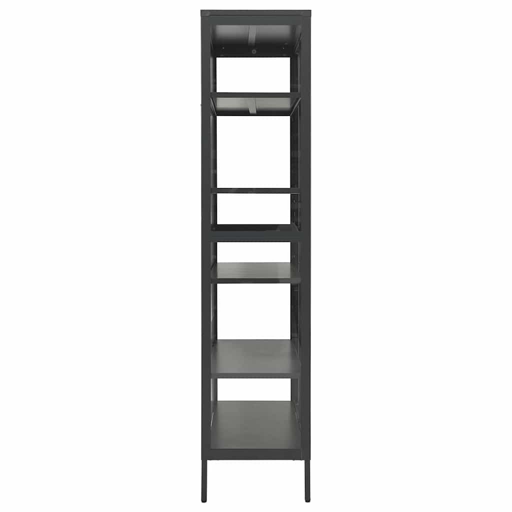 vidaXL Display Cabinet Anthracite 90x40x180 cm Steel and Tempered Glass 5