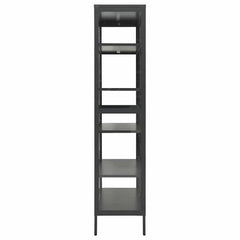 vidaXL Display Cabinet Anthracite 90x40x180 cm Steel and Tempered Glass 5