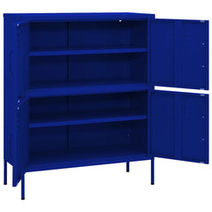 vidaXL Storage Cabinet Navy Blue 80x35x101.5 cm Steel 6
