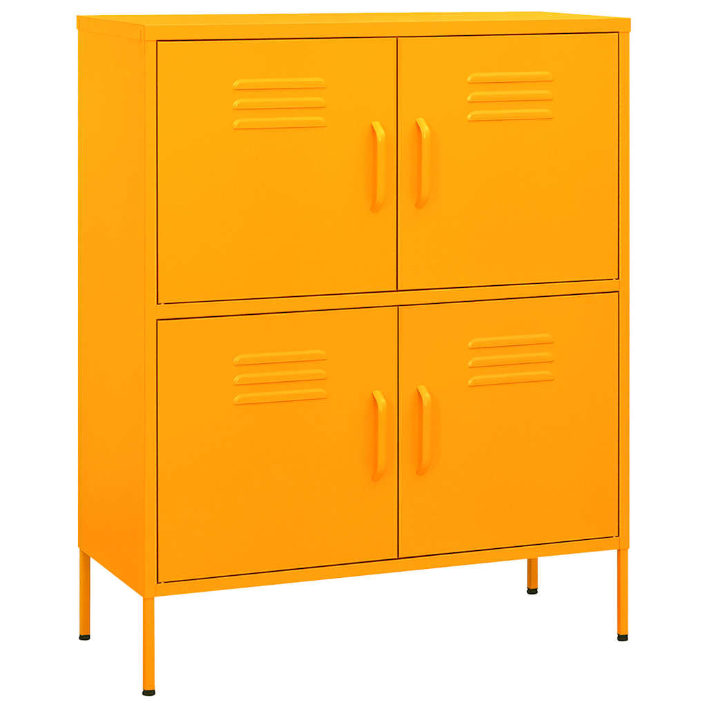 vidaXL Storage Cabinet Mustard Yellow 80x35x101.5 cm Steel 2