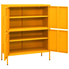 vidaXL Storage Cabinet Mustard Yellow 80x35x101.5 cm Steel 6