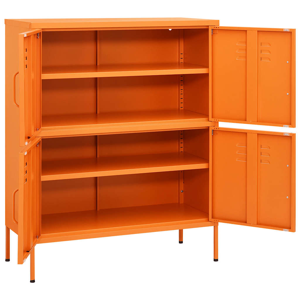 vidaXL Storage Cabinet Orange 80x35x101.5 cm Steel 6
