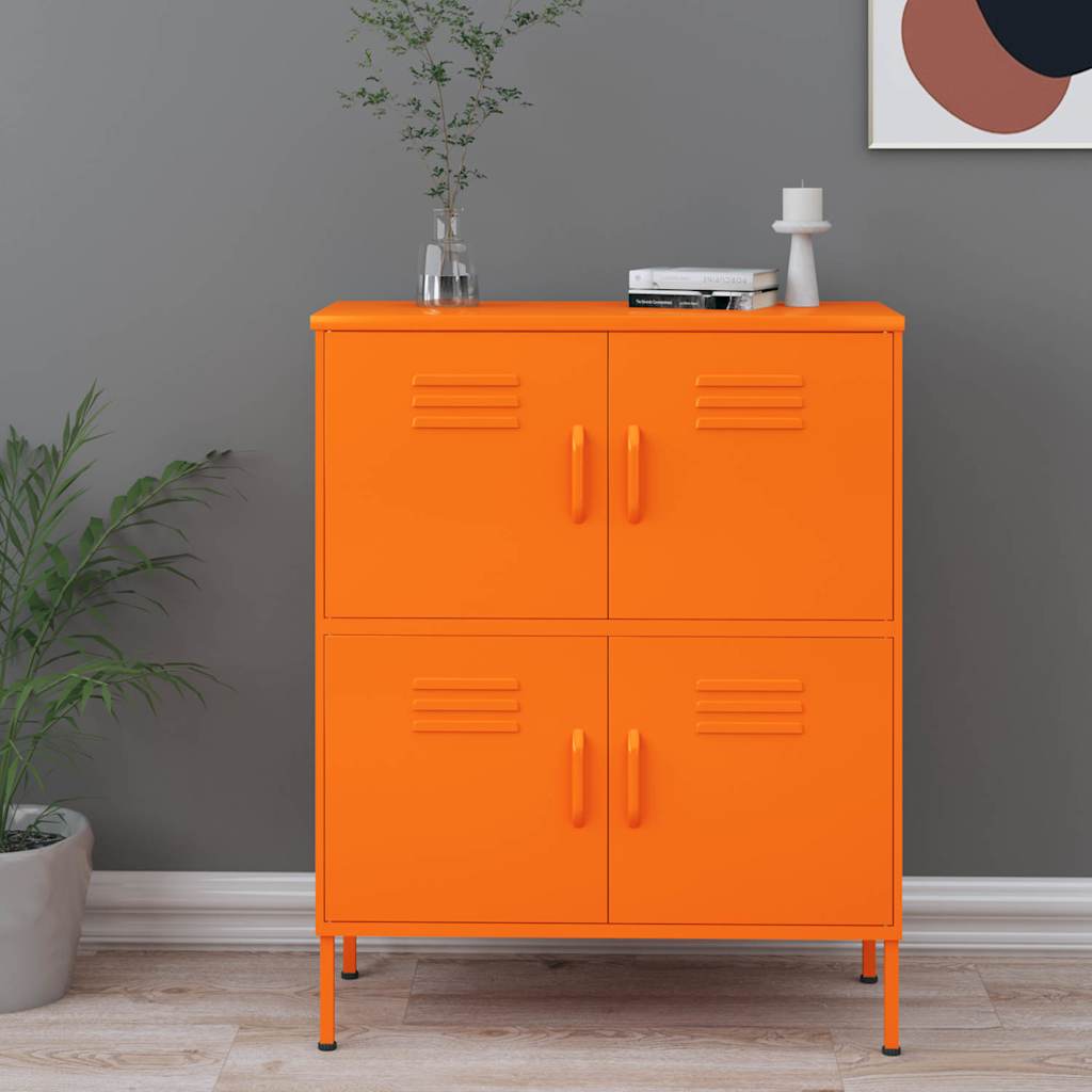 vidaXL Storage Cabinet Orange 80x35x101.5 cm Steel 1
