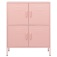 vidaXL Storage Cabinet Pink 80x35x101.5 cm Steel 3