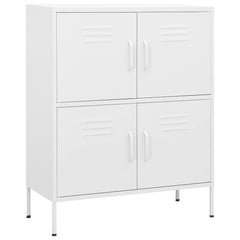 vidaXL Storage Cabinet White 80x35x101.5 cm Steel 2