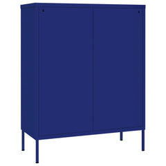 vidaXL Drawer Cabinet Navy Blue 80x35x101.5 cm Steel 5