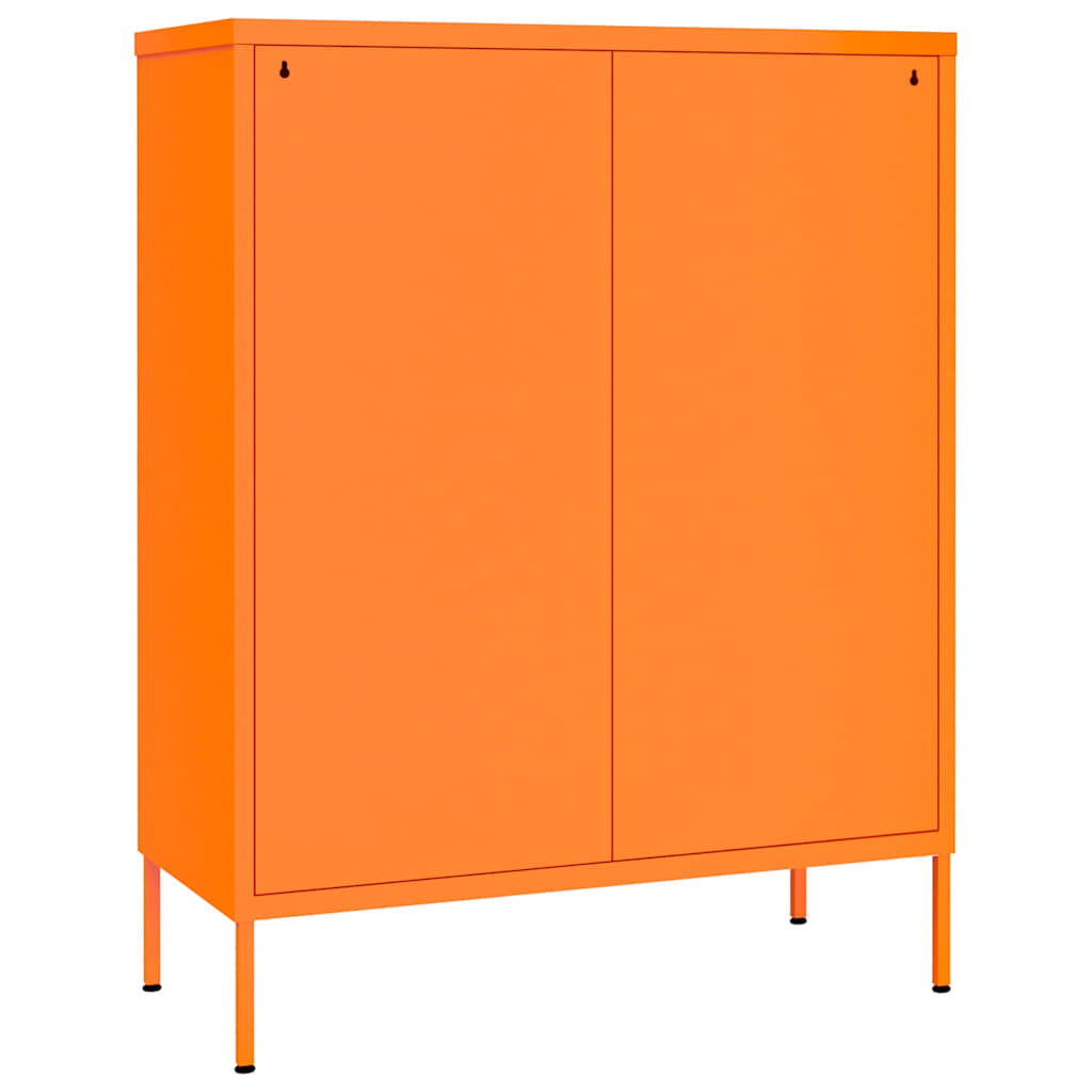 vidaXL Drawer Cabinet Orange 80x35x101.5 cm Steel 5