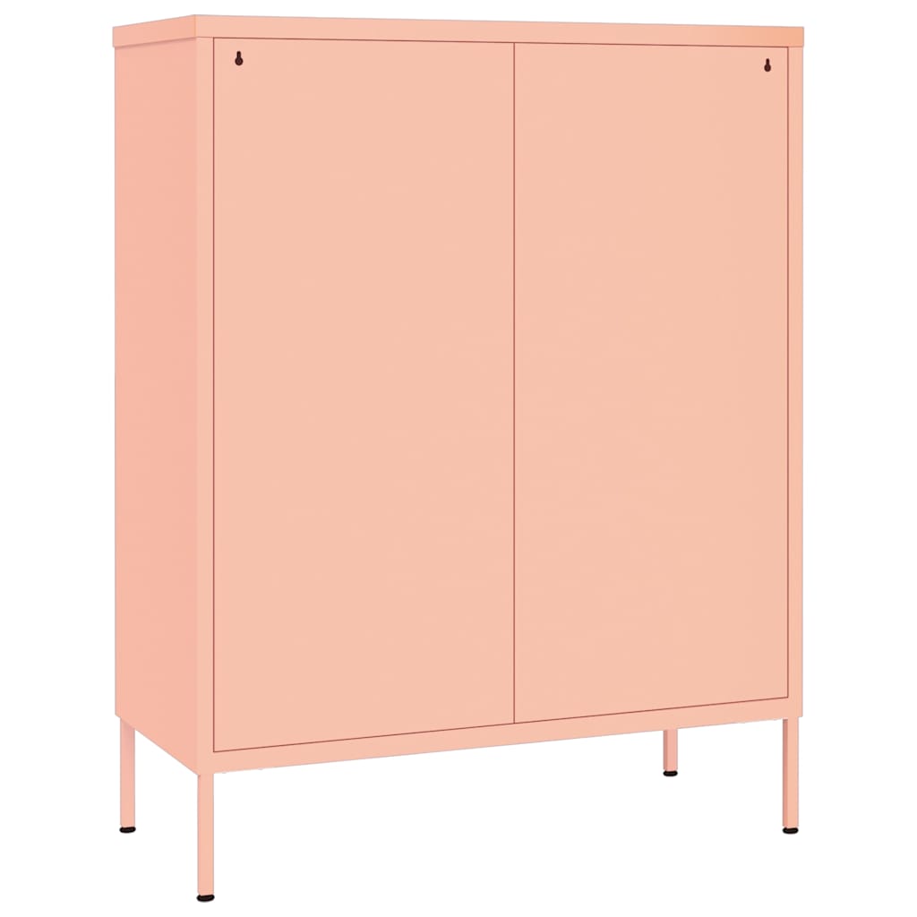 vidaXL Drawer Cabinet Pink 80x35x101.5 cm Steel 5