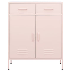 vidaXL Storage Cabinet Pink 80x35x101.5 cm Steel 2