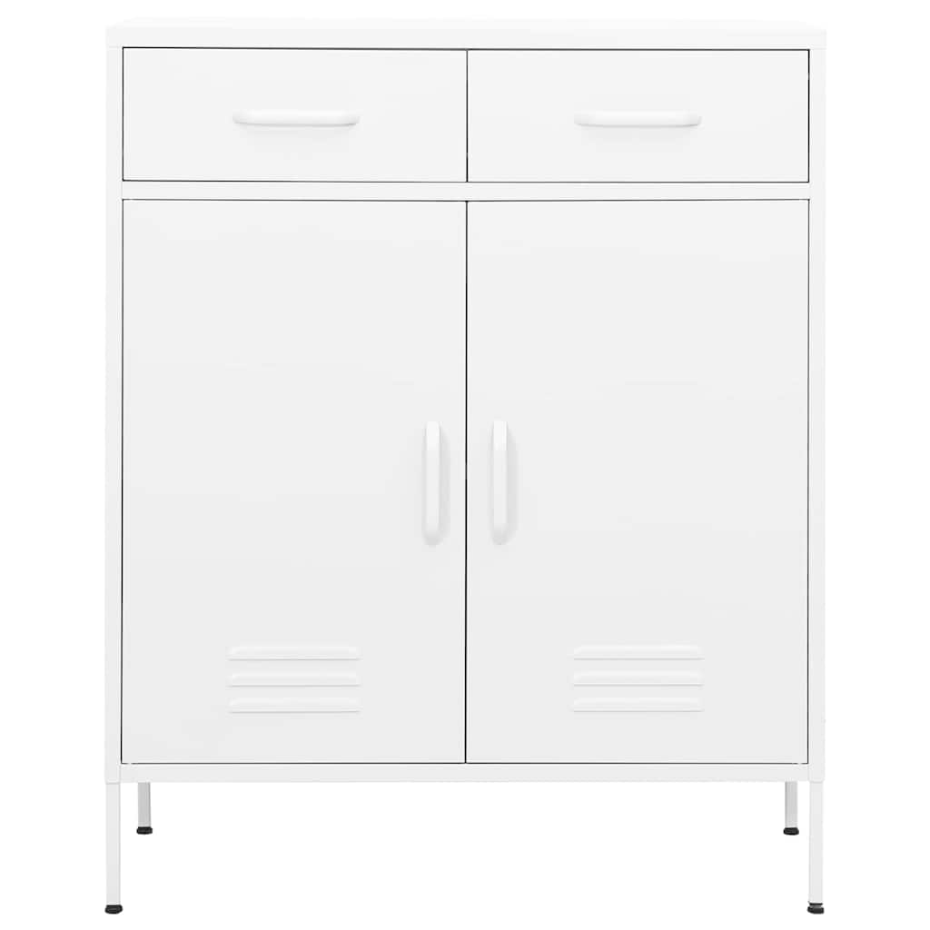 vidaXL Storage Cabinet White 80x35x101.5 cm Steel 2