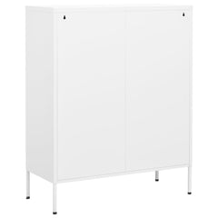 vidaXL Storage Cabinet White 80x35x101.5 cm Steel 4