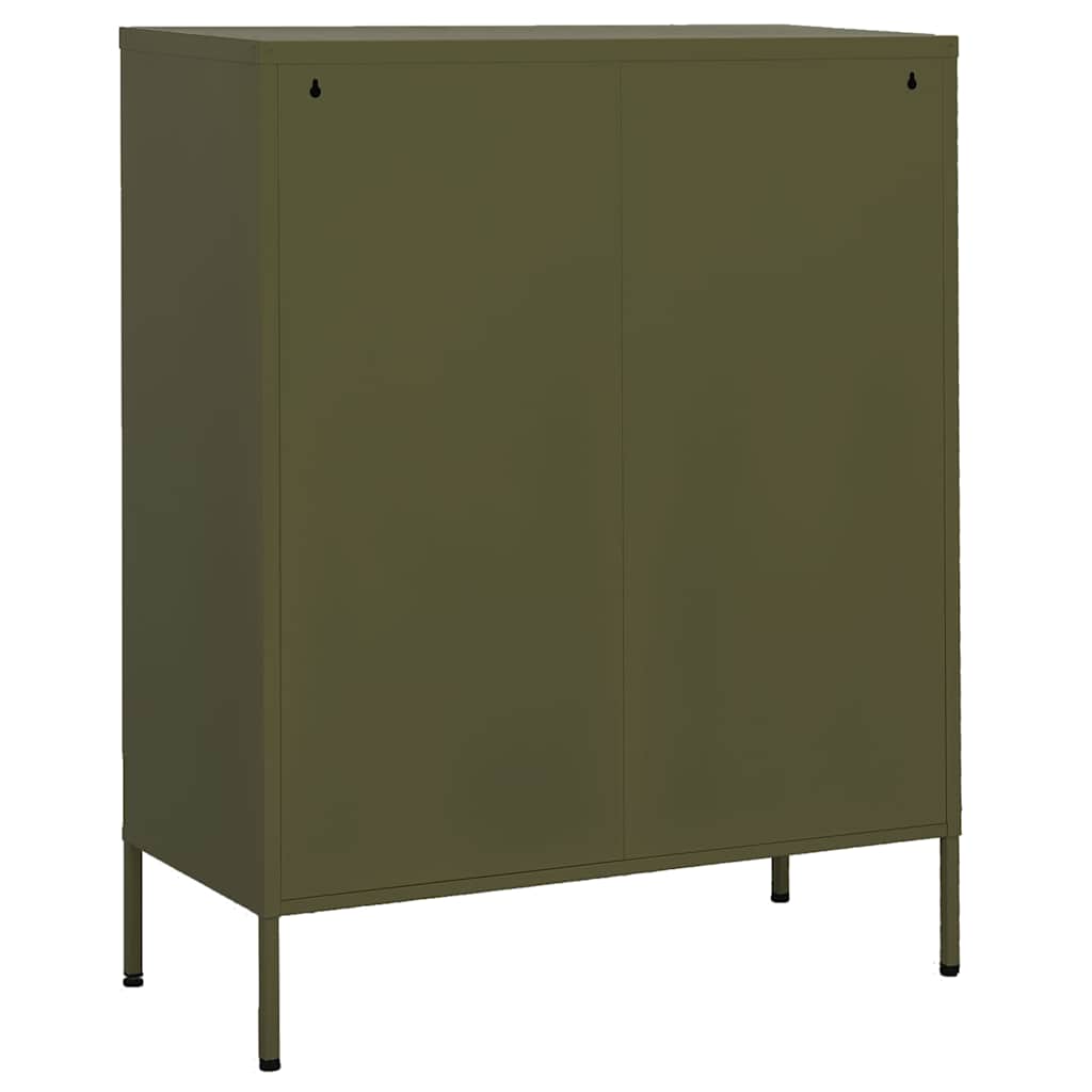 vidaXL Storage Cabinet Olive Green 80x35x101.5 cm Steel 5