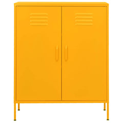 vidaXL Storage Cabinet Mustard Yellow 80x35x101.5 cm Steel 3