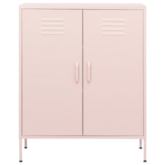 vidaXL Storage Cabinet Pink 80x35x101.5 cm Steel 3