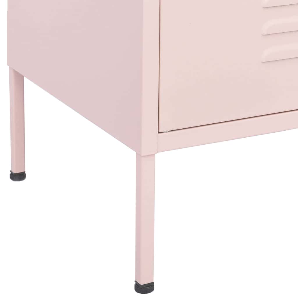 vidaXL Storage Cabinet Pink 80x35x101.5 cm Steel 6