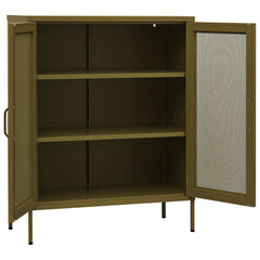vidaXL Storage Cabinet Olive Green 80x35x101.5 cm Steel 4