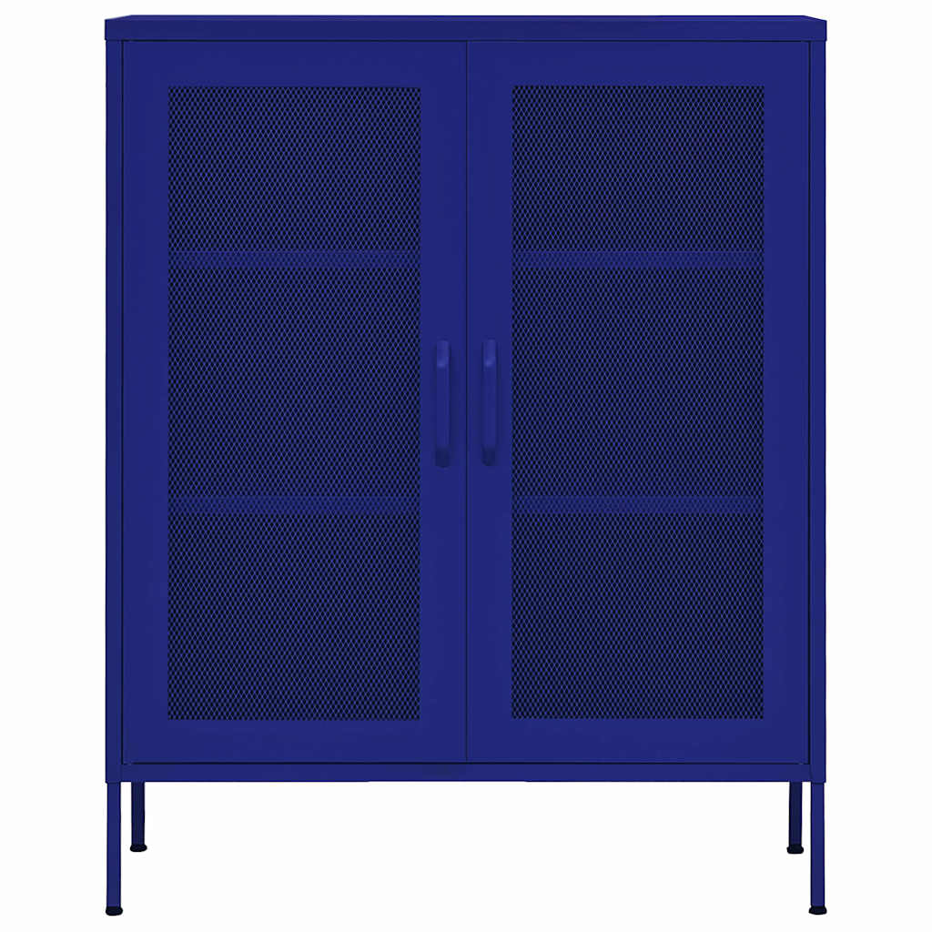 vidaXL Storage Cabinet Navy Blue 80x35x101.5 cm Steel 3
