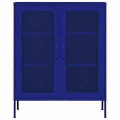 vidaXL Storage Cabinet Navy Blue 80x35x101.5 cm Steel 3