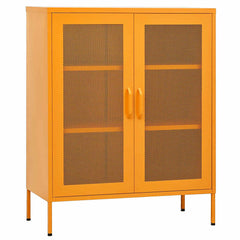vidaXL Storage Cabinet | Mustard Yellow | Steel | 80x35x101.5 cm 2
