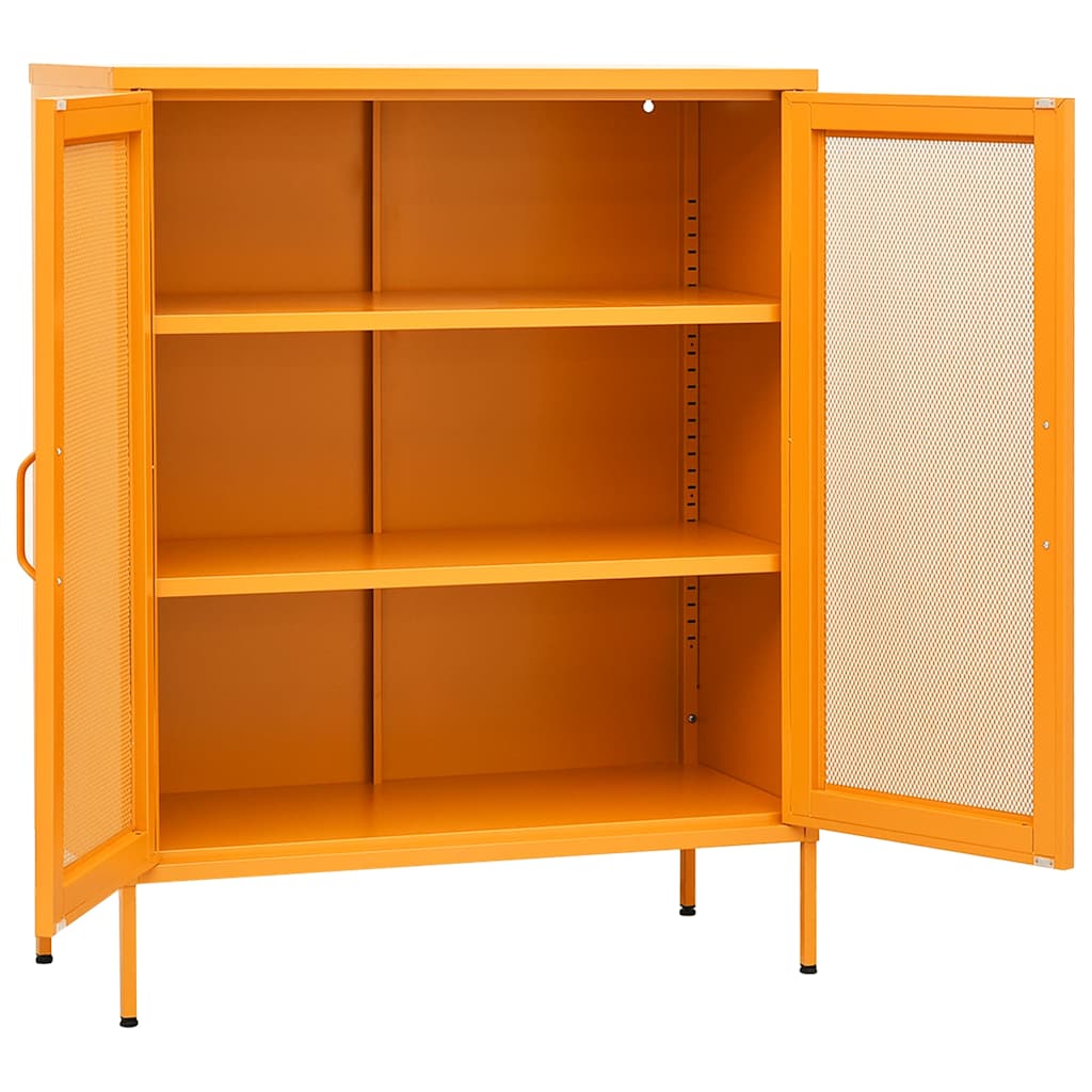 vidaXL Storage Cabinet | Mustard Yellow | Steel | 80x35x101.5 cm 4